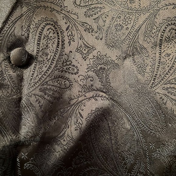 Vesuvio Napoli men's formal paisley tuxedo vest,  size M , brown - Picture 2 of 12